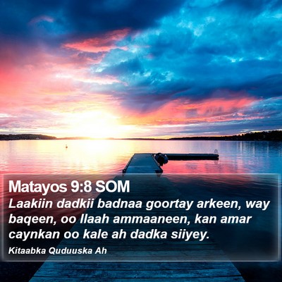 Matayos 9:8 SOM Bible Verse Image
