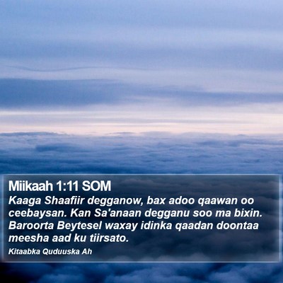 Miikaah 1:11 SOM Bible Verse Image