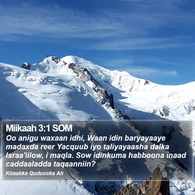 Miikaah 3:1 SOM Bible Verse Image