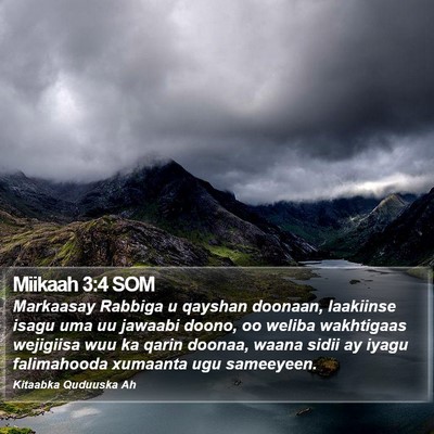 Miikaah 3:4 SOM Bible Verse Image