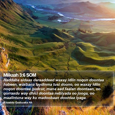 Miikaah 3:6 SOM Bible Verse Image