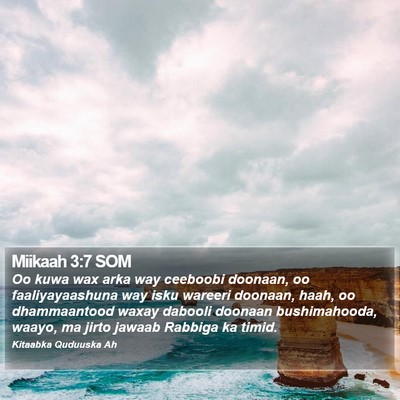 Miikaah 3:7 SOM Bible Verse Image