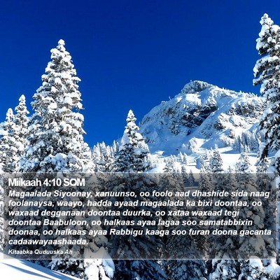 Miikaah 4:10 SOM Bible Verse Image