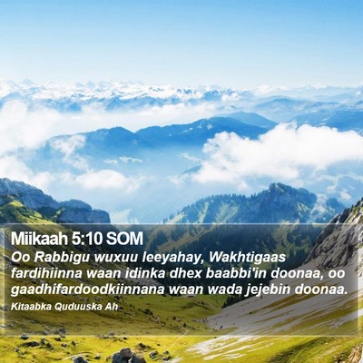 Miikaah 5:10 SOM Bible Verse Image