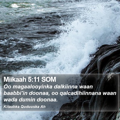 Miikaah 5:11 SOM Bible Verse Image