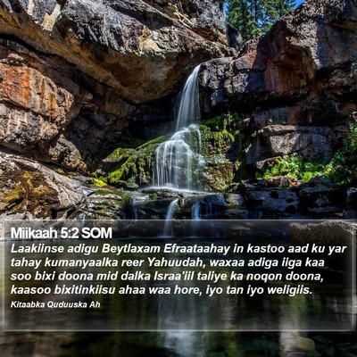 Miikaah 5:2 SOM Bible Verse Image