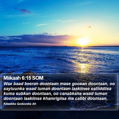 Miikaah 6:15 SOM Bible Verse Image