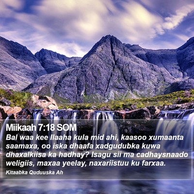 Miikaah 7:18 SOM Bible Verse Image