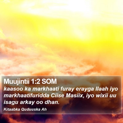 Muujintii 1:2 SOM Bible Verse Image