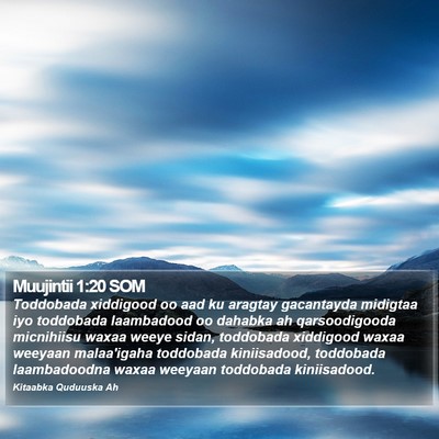 Muujintii 1:20 SOM Bible Verse Image
