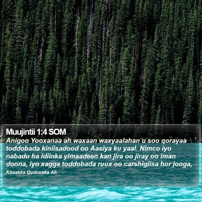 Muujintii 1:4 SOM Bible Verse Image