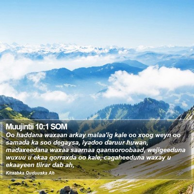 Muujintii 10:1 SOM Bible Verse Image
