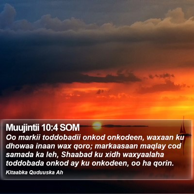 Muujintii 10:4 SOM Bible Verse Image