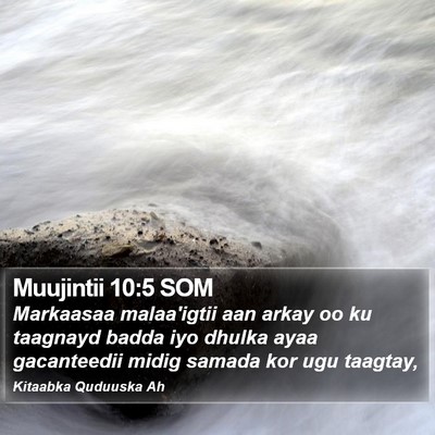 Muujintii 10:5 SOM Bible Verse Image