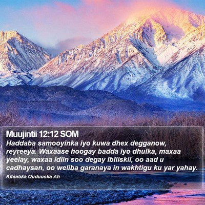 Muujintii 12:12 SOM Bible Verse Image