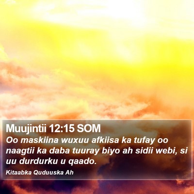 Muujintii 12:15 SOM Bible Verse Image