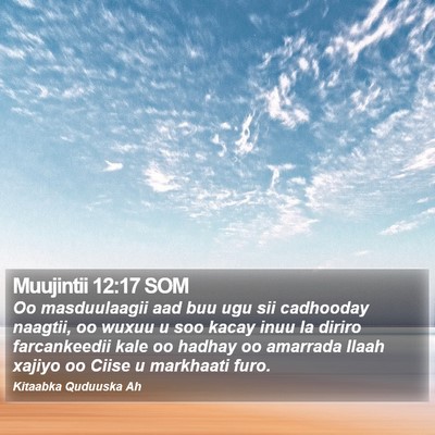 Muujintii 12:17 SOM Bible Verse Image