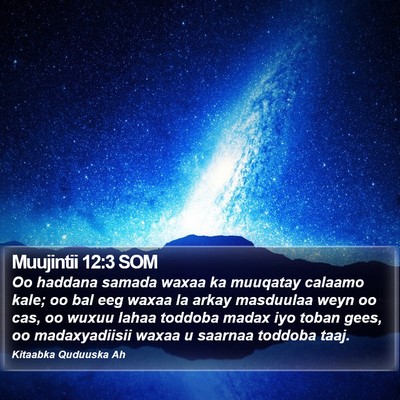Muujintii 12:3 SOM Bible Verse Image