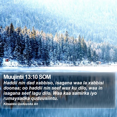 Muujintii 13:10 SOM Bible Verse Image