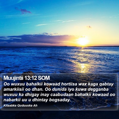 Muujintii 13:12 SOM Bible Verse Image