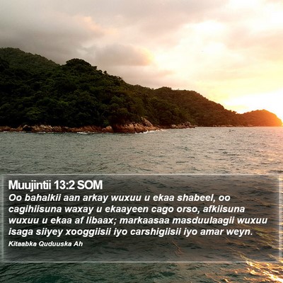 Muujintii 13:2 SOM Bible Verse Image
