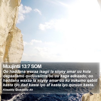 Muujintii 13:7 SOM Bible Verse Image