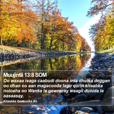 Muujintii 13:8 SOM Bible Verse Image