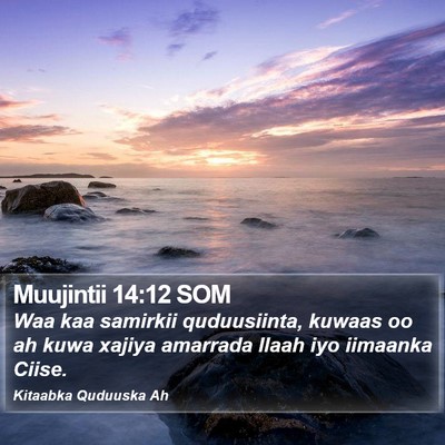 Muujintii 14:12 SOM Bible Verse Image