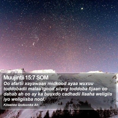 Muujintii 15:7 SOM Bible Verse Image