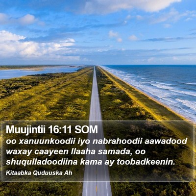 Muujintii 16:11 SOM Bible Verse Image