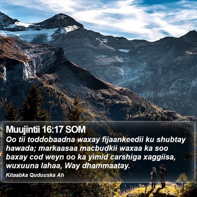 Muujintii 16:17 SOM Bible Verse Image