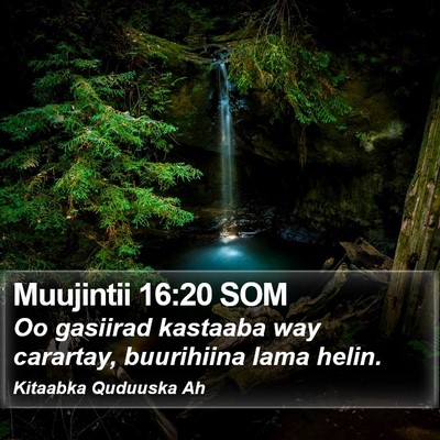 Muujintii 16:20 SOM Bible Verse Image