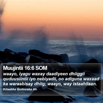 Muujintii 16:6 SOM Bible Verse Image
