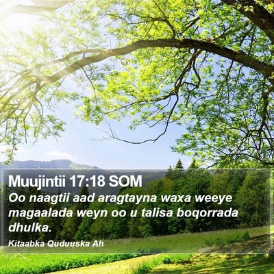 Muujintii 17:18 SOM Bible Verse Image