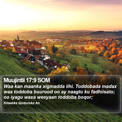 Muujintii 17:9 SOM Bible Verse Image