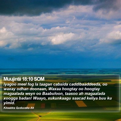 Muujintii 18:10 SOM Bible Verse Image