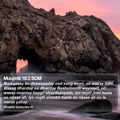 Muujintii 18:2 SOM Bible Verse Image