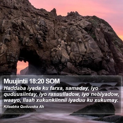 Muujintii 18:20 SOM Bible Verse Image