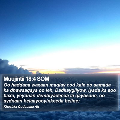 Muujintii 18:4 SOM Bible Verse Image
