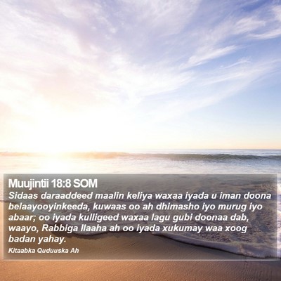 Muujintii 18:8 SOM Bible Verse Image