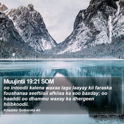 Muujintii 19:21 SOM Bible Verse Image