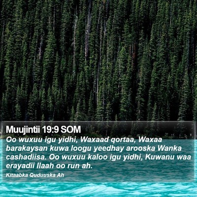 Muujintii 19:9 SOM Bible Verse Image