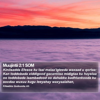 Muujintii 2:1 SOM Bible Verse Image
