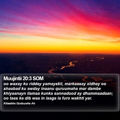 Muujintii 20:3 SOM Bible Verse Image