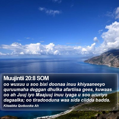 Muujintii 20:8 SOM Bible Verse Image