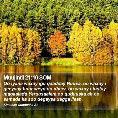 Muujintii 21:10 SOM Bible Verse Image