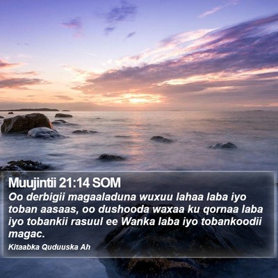Muujintii 21:14 SOM Bible Verse Image