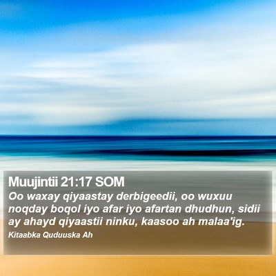 Muujintii 21:17 SOM Bible Verse Image