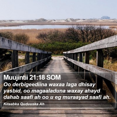 Muujintii 21:18 SOM Bible Verse Image