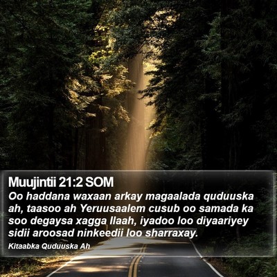 Muujintii 21:2 SOM Bible Verse Image